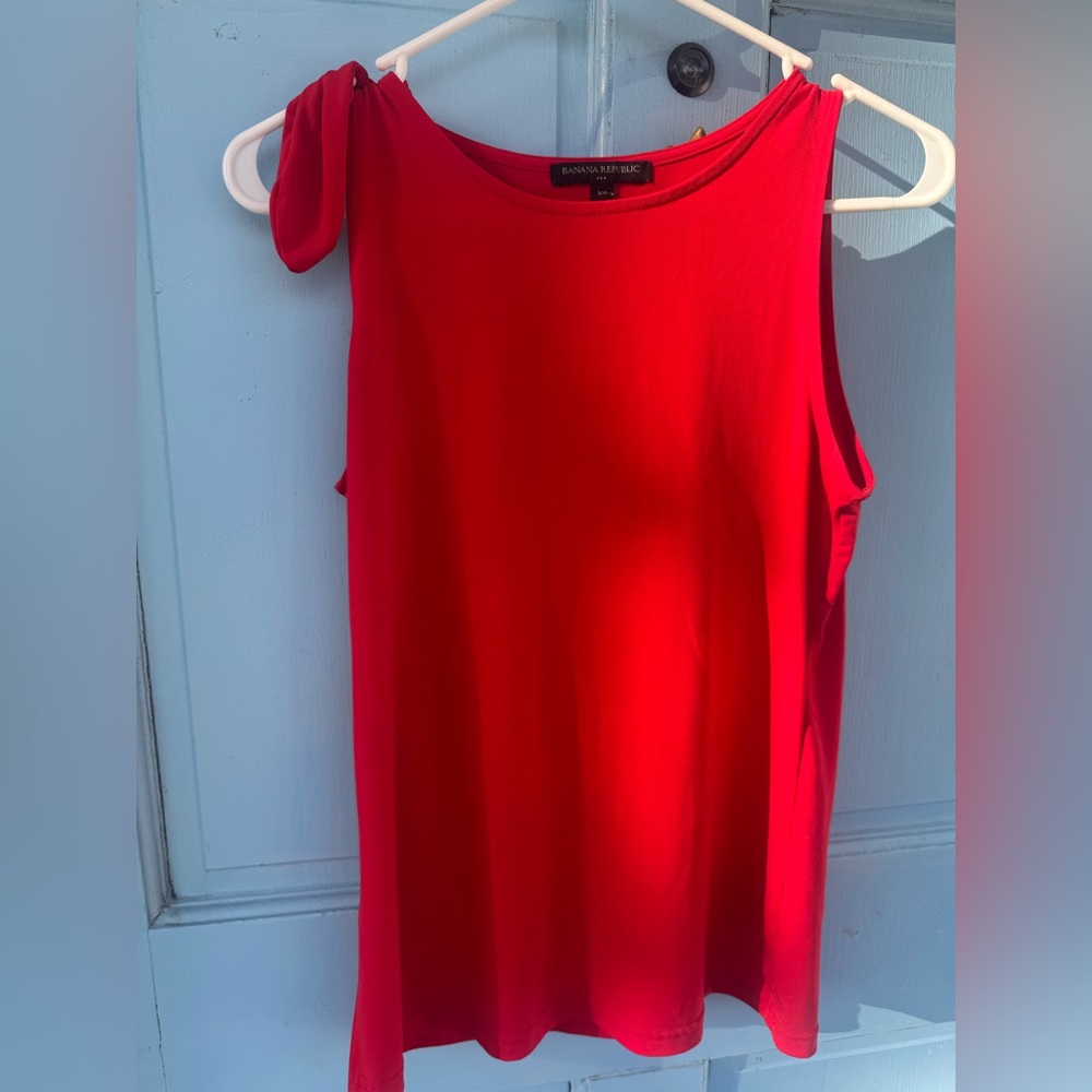 Banana Republic Tank Top Vibrant Red Stretch Polyester size XS